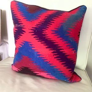 Kilim Pillowcover - Red + Blue